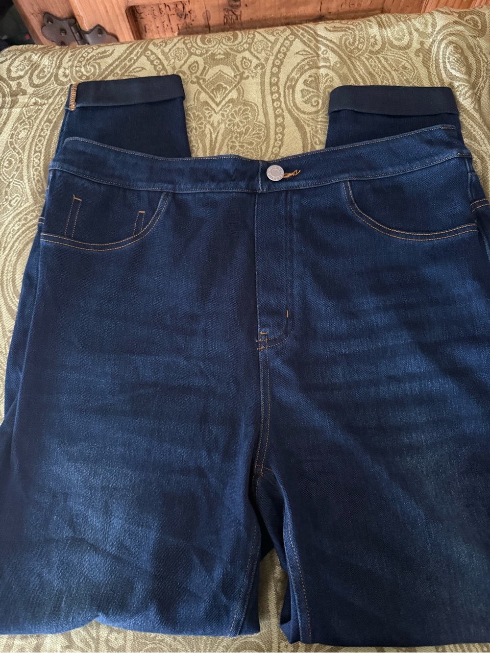 HALARA Women’s Skinny Jeans in Dark Blue Denim